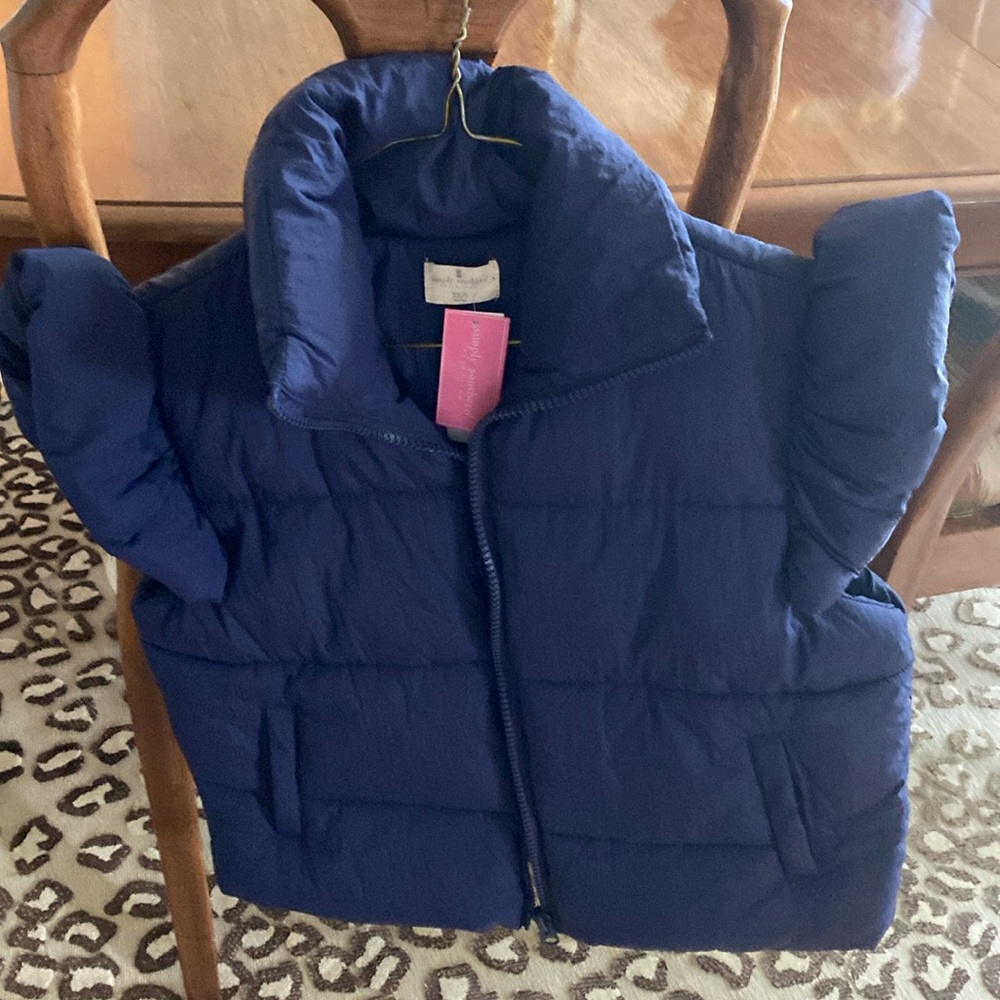NWT SIMPLY SOUTHERN NAVY CROP PUFFY VEST